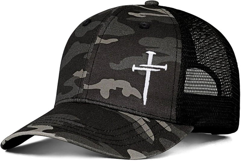 THIN MOUTH Christian Jesus Cross Hat - Faith Hats for Men Women - Religious Gifts for Thanksgiving Christmas - Image 1